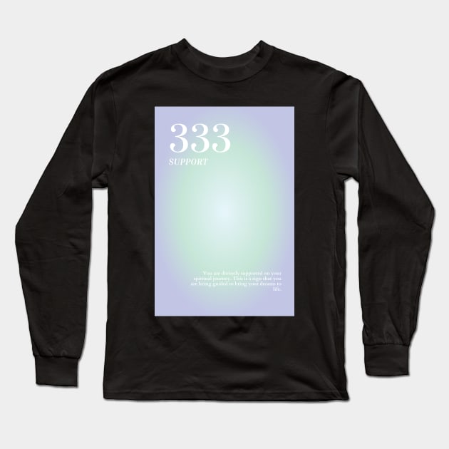 Angel Number 333 Long Sleeve T-Shirt by mystikwhale